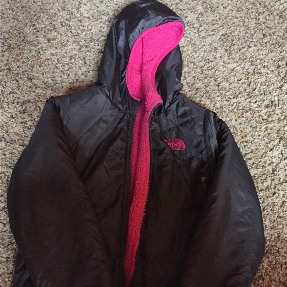 Girls XS size 6 north face fleece lined jacket